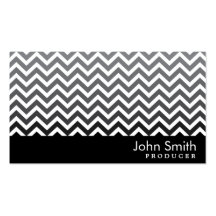 Black & White Chevron Producer Business Card
