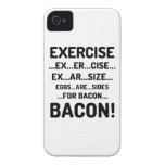 Black & White Exercise for Bacon iPhone 4/4S Case