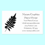 Black & White Fern Business Card Template business cards