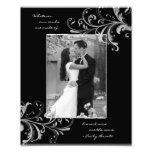 Black White Floral Template Photographic Print
