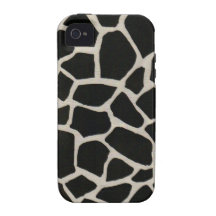 Black & White Giraffe Print iPhone 4 Case