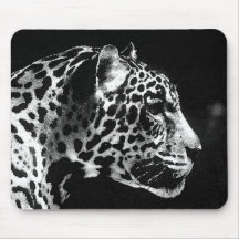 Black & White Jaguar Pop Art Mousepad