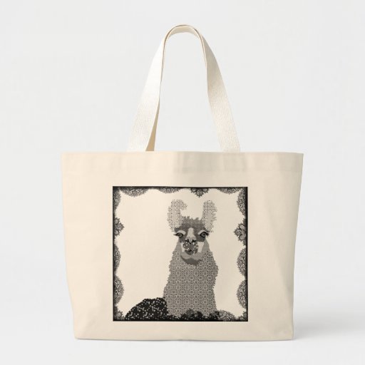 Black & White Llama Art Bag