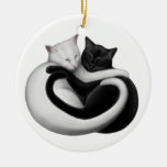 Black & White Love Cats Ornament