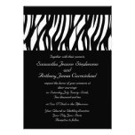 Black/White Modernist Stripe Wedding Invitations
