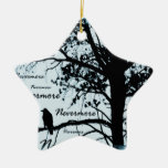 Black & White Nevermore Raven Silhouette Ornament