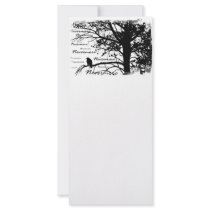 Black & White Nevermore Raven Silhouette