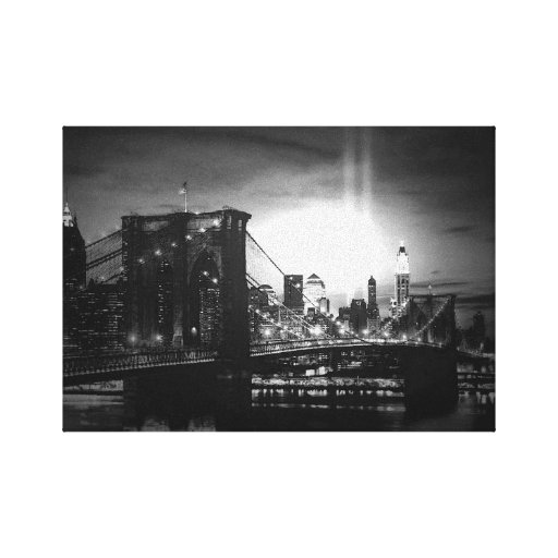 Black & White New York Skyline Wrapped Canvas Canvas Prints