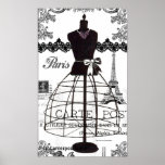 Black White Paris Fashion Mannequin Posters