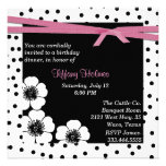 Black & White Polka Dot Birthday Invitation