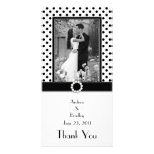 Black & White Polka Dot Photocard Picture Card
