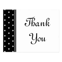 Black & White Polka Dots Postcard
