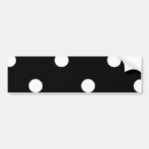 black & white polkadots bumper sticker