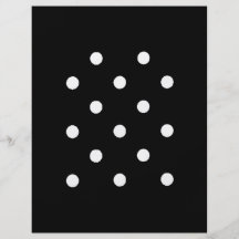 black & white polkadots flyer design
