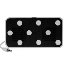 black & white polkadots PC speakers