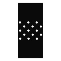 black & white polkadots rack cards