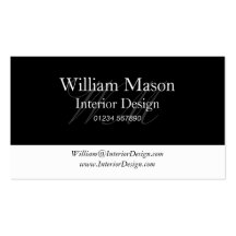 Black & White Professional Business Card