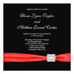 Black White Red Red Black Wedding Invites