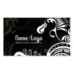 Black & White Retro Phoenix Bird-Template Business Card Templates