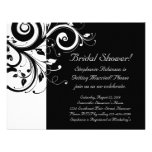 Black, White, Reverse Swirl Bridal Shower/ General Custom Invites