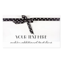 Black & White Ribbon Business Card Template