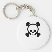 Black/White Skull Key Chains