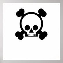 Black/White Skull Print