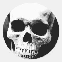 Black & White Skull Sticker