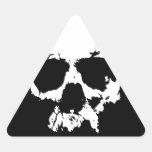 Black & White Skull Triangle Stickers