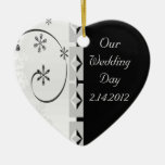 Black & White Snowflake Wonderland Christmas Ornament