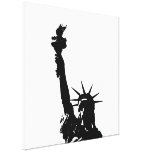 Black & White Statue of Liberty Wrapped Canvas Stretched Canvas Prints