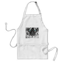 Black White Tiger Apron