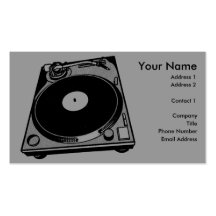 Black & White Turntable Business Card