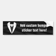 Black/White Tuxedo Bumper Stickers