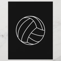 BLACK & WHITE VOLLEYBALL summer sports beach fun Flyer