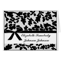 Black & White Wedding Invitation Cards