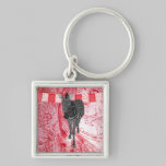 Black & White Zeb Red Retro  Keychain keychains