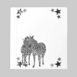 Black & White Zeb & Zenya Art Notepad notepads