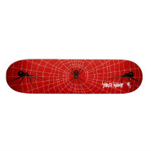 Black Widow and web combo Custom Skate Board