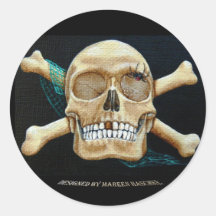 "Black Widow's New Home" Round Stickers