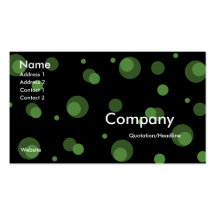 Black with Green Dots Business Card