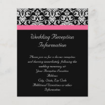 Black with Pink Passion Damask Flyers