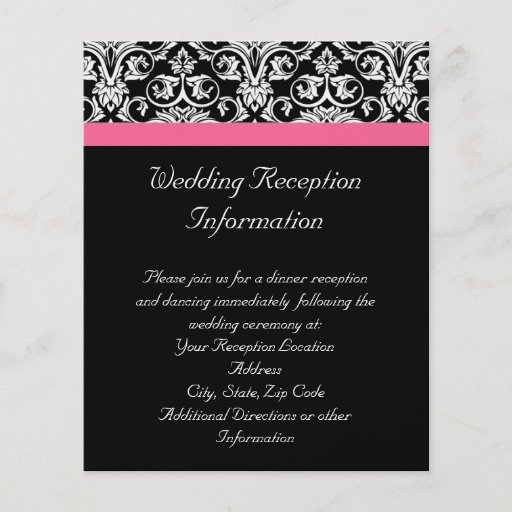 Black with Pink Passion Damask Flyers