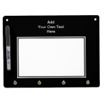 Black with White Area and Custom Text. dry erase boards