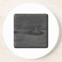 Black Wood Image. Drink Coasters