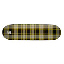 Black & Yellow Plaid Skate Board Decks