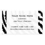 Black Zebra Print Pattern. Business Card Templates