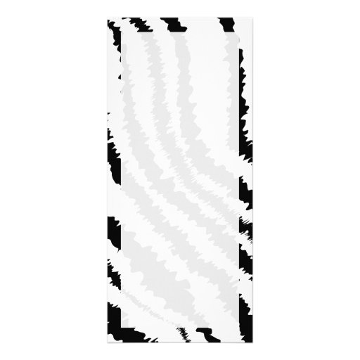 Black Zebra Print Pattern. Custom Rack Card