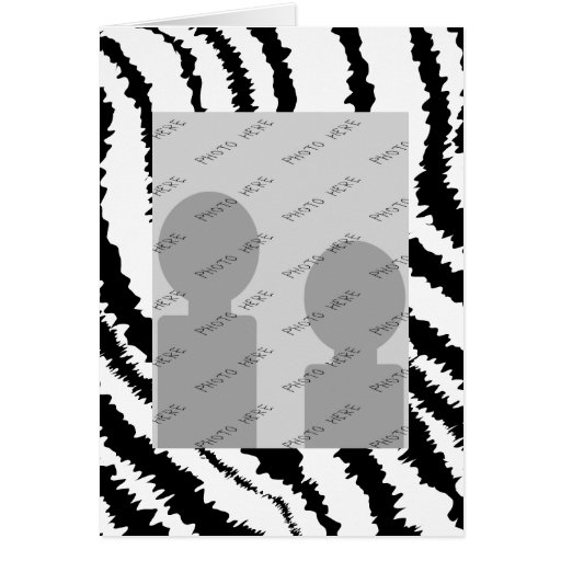 Black Zebra Print Pattern. Greeting Cards