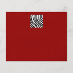 Black Zebra Print Pattern on Deep Red. Flyer Design